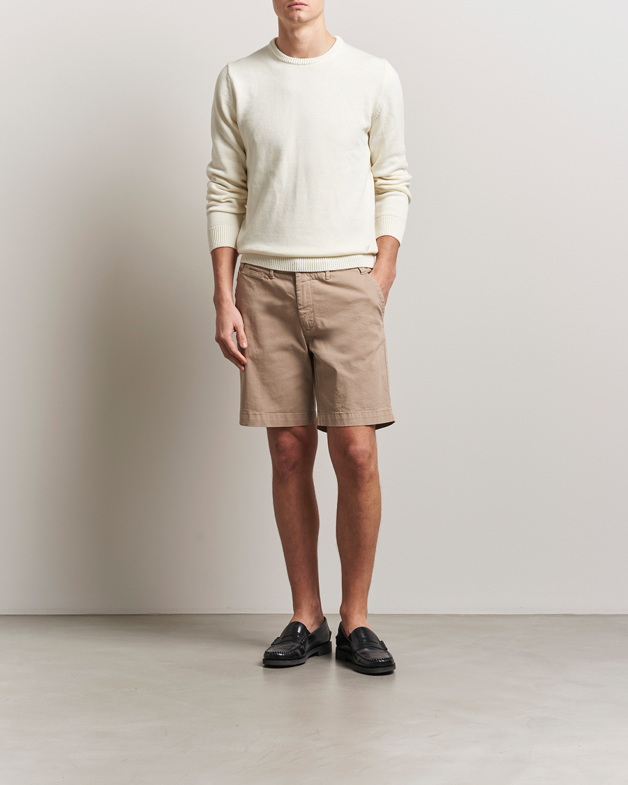 Hombres | Pantalones cortos | Oscar Jacobson | Poggio Cotton Shorts Beige