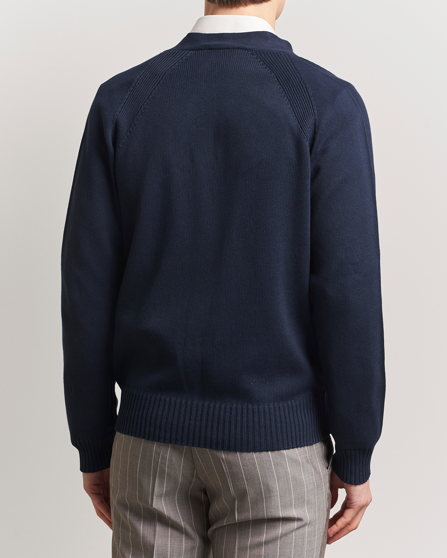 Hombres | Jerséis y prendas de punto | Oscar Jacobson | Hover Cotton Cardigan Navy