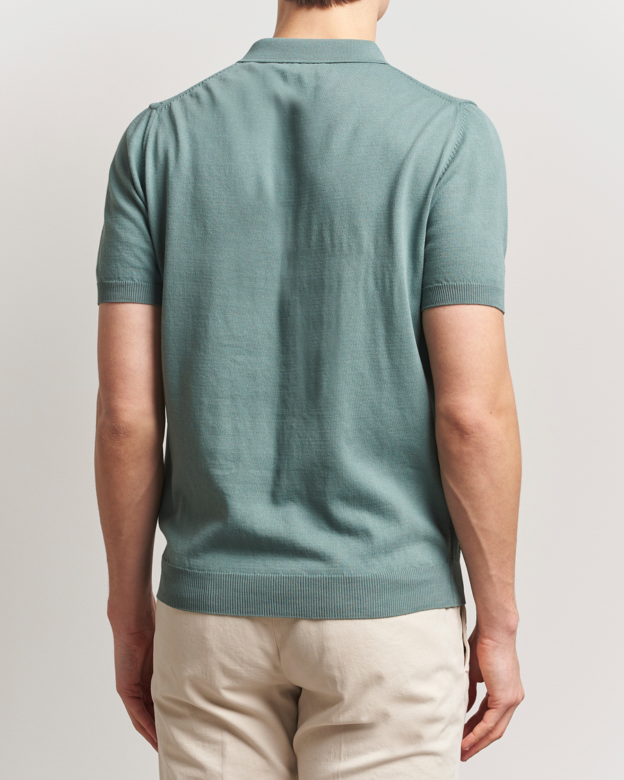 Hombres | Polos | Oscar Jacobson | Barto Structured Cotton Polo Light Green