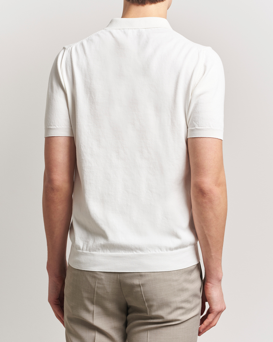 Hombres | Polos | Oscar Jacobson | Barto Structured Cotton Polo Snow White