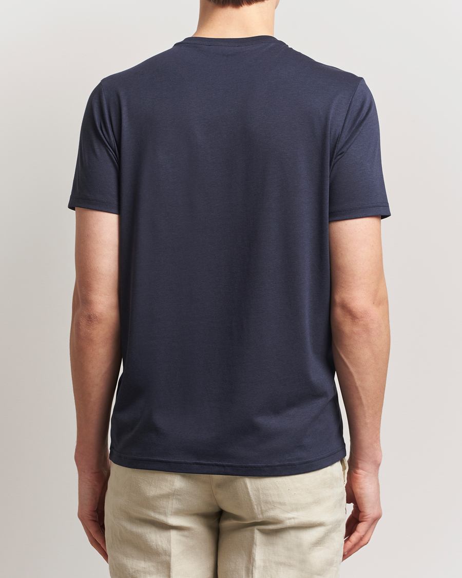 Hombres | Camisetas | Oscar Jacobson | Kim Lyocel/Cotton T-Shirt Navy