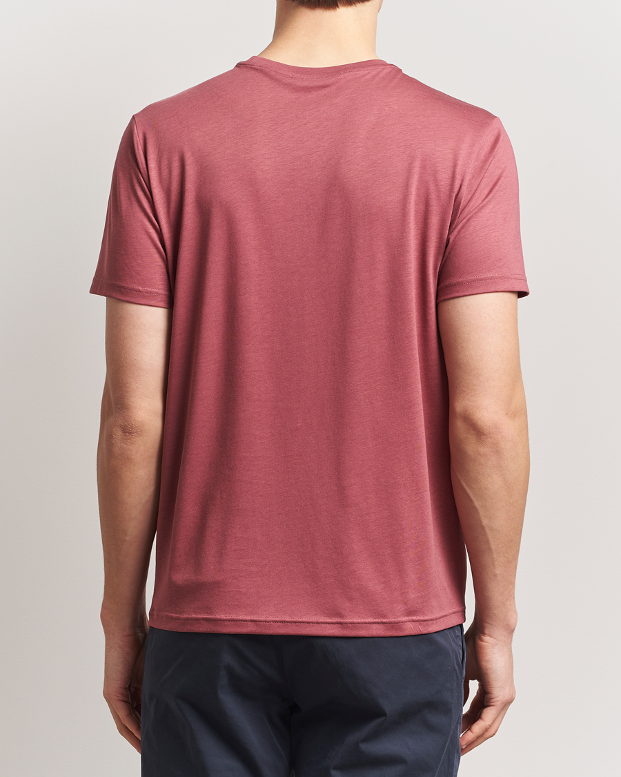 Hombres | Camisetas | Oscar Jacobson | Kim Cotton/Tencel T-Shirt Rasberry