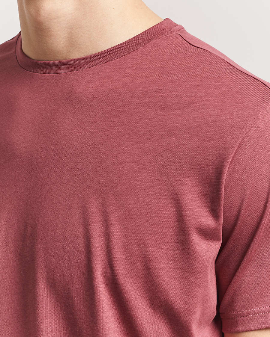 Hombres | Camisetas | Oscar Jacobson | Kim Cotton/Tencel T-Shirt Rasberry