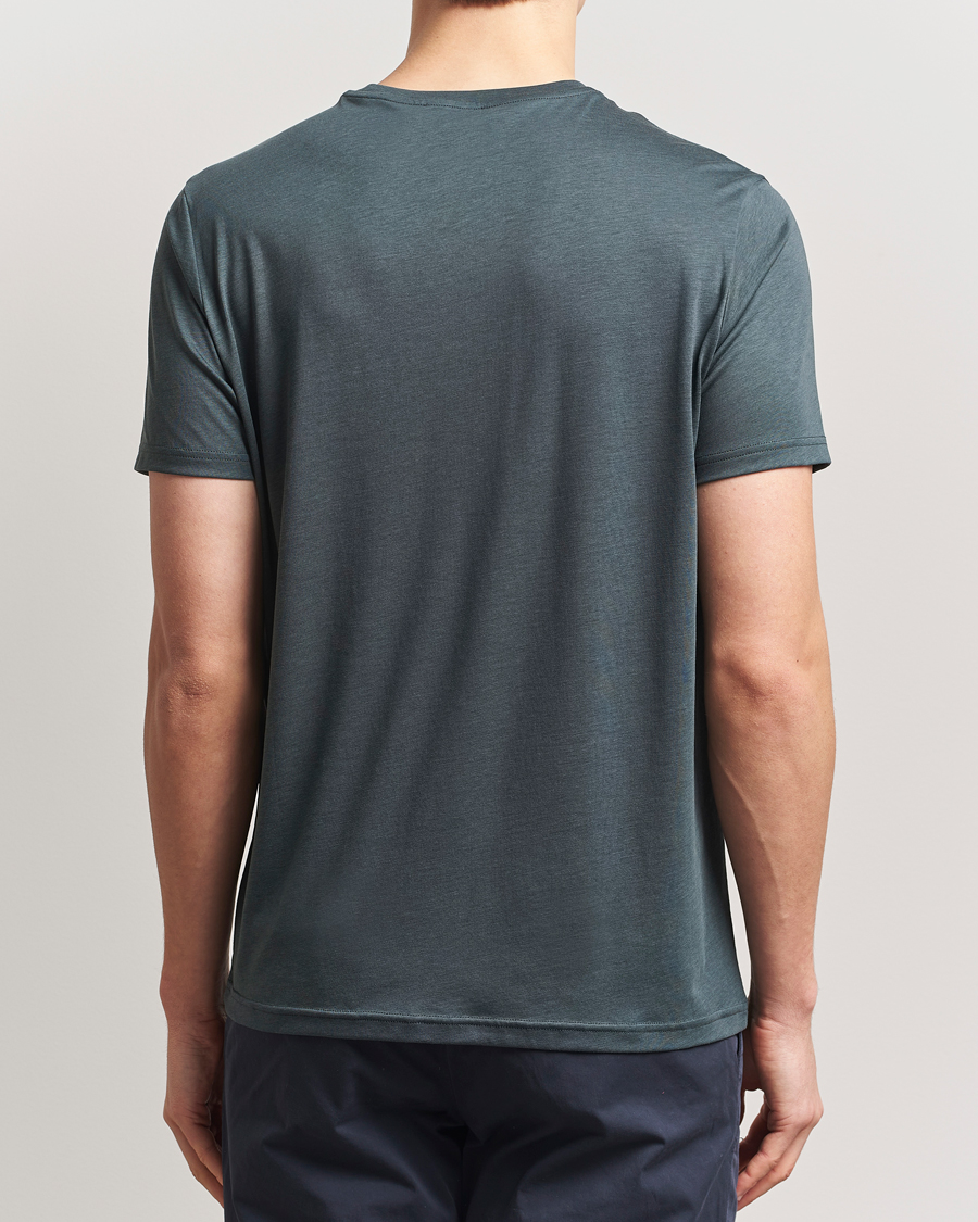 Hombres | Camisetas | Oscar Jacobson | Kim Cotton/Tencel T-Shirt Deep Green