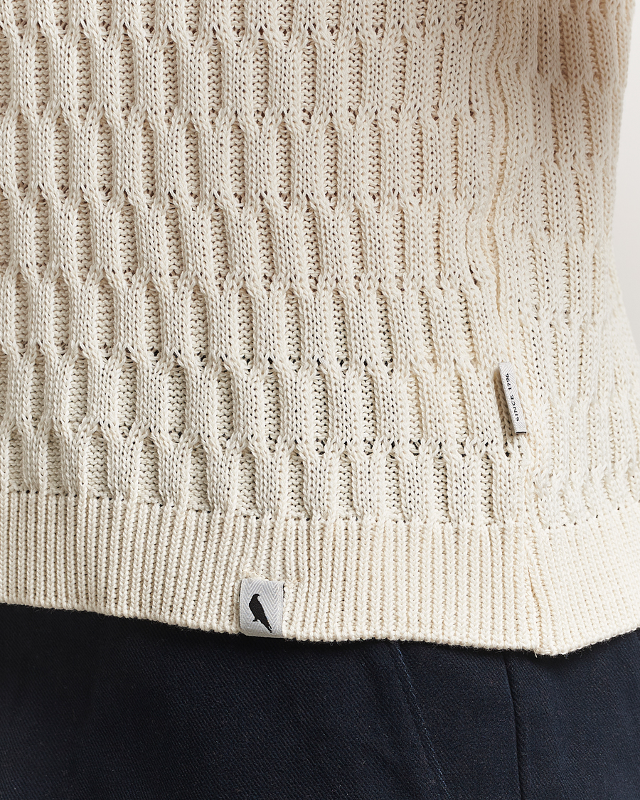 Hombres | Polos | Peregrine | Cove Knitted Cotton Polo Shirt White