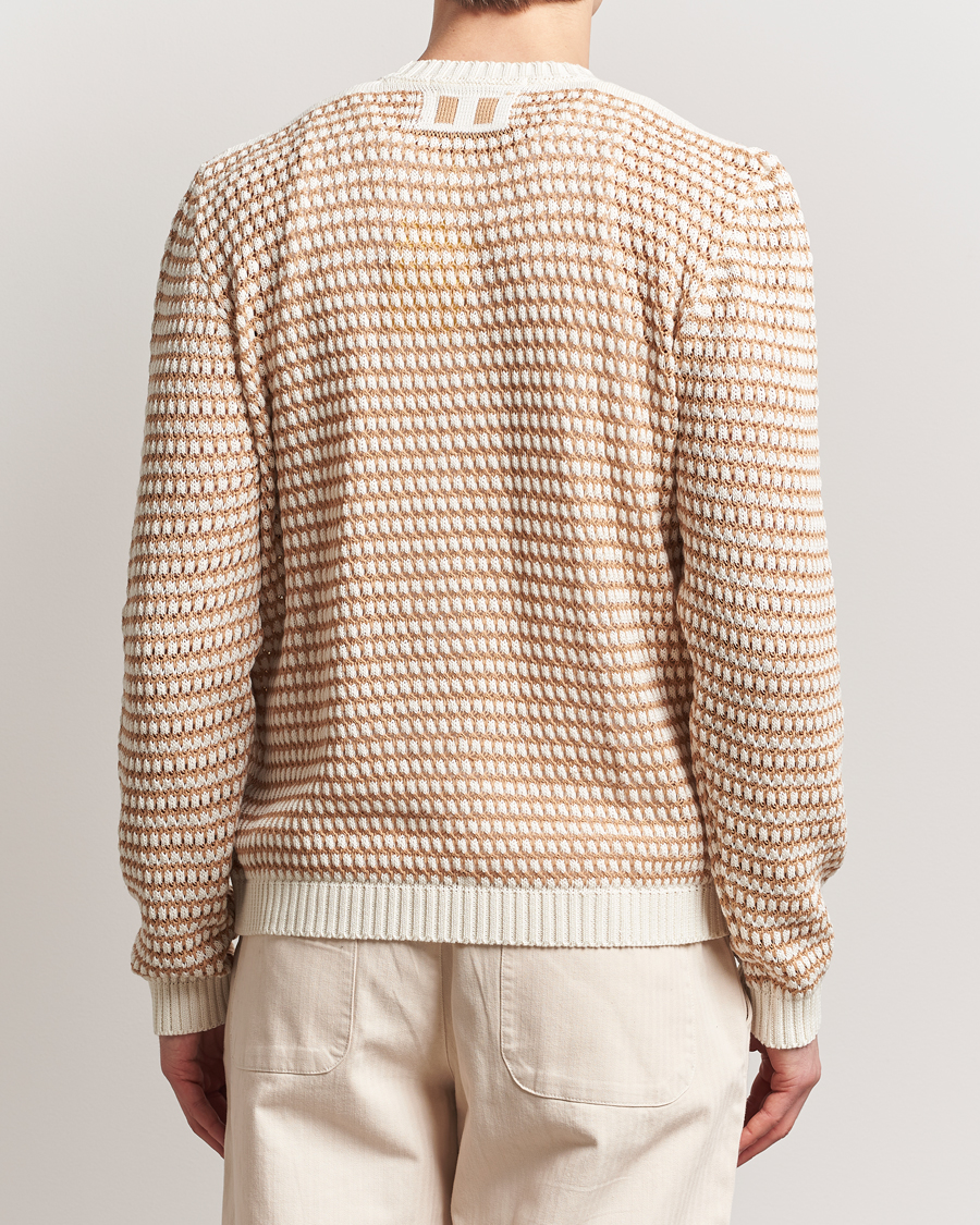 Hombres | Jerséis y prendas de punto | Peregrine | Island Crochet Knitted Jumper White