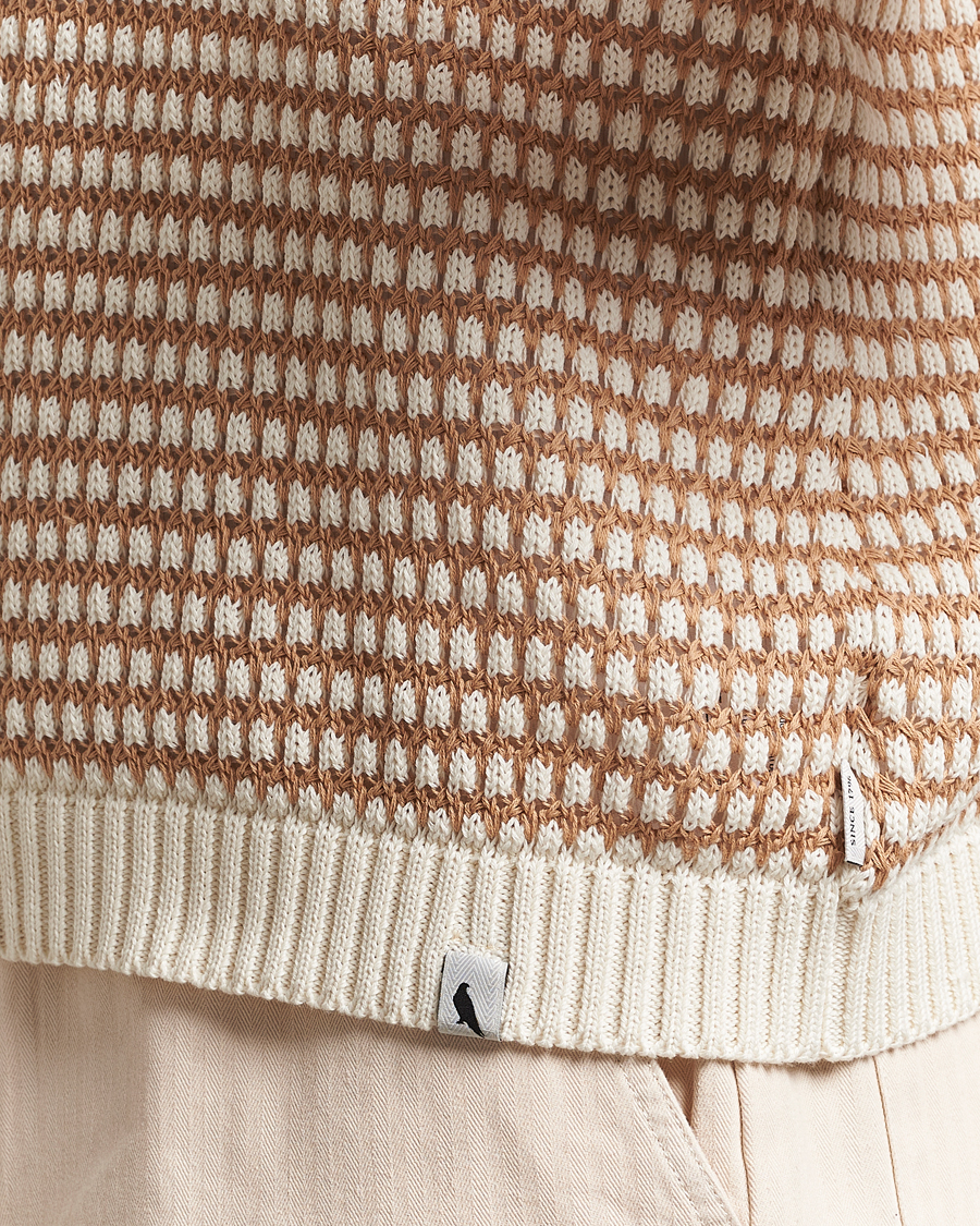 Hombres | Jerséis y prendas de punto | Peregrine | Island Crochet Knitted Jumper White