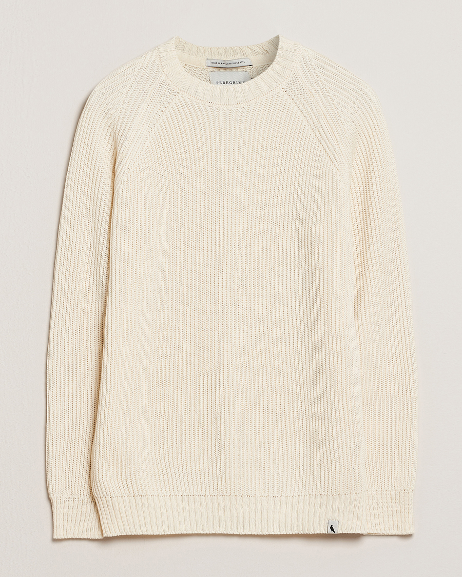 Hombres | Jerséis y prendas de punto | Peregrine | Harry Organic Cotton Sweater White