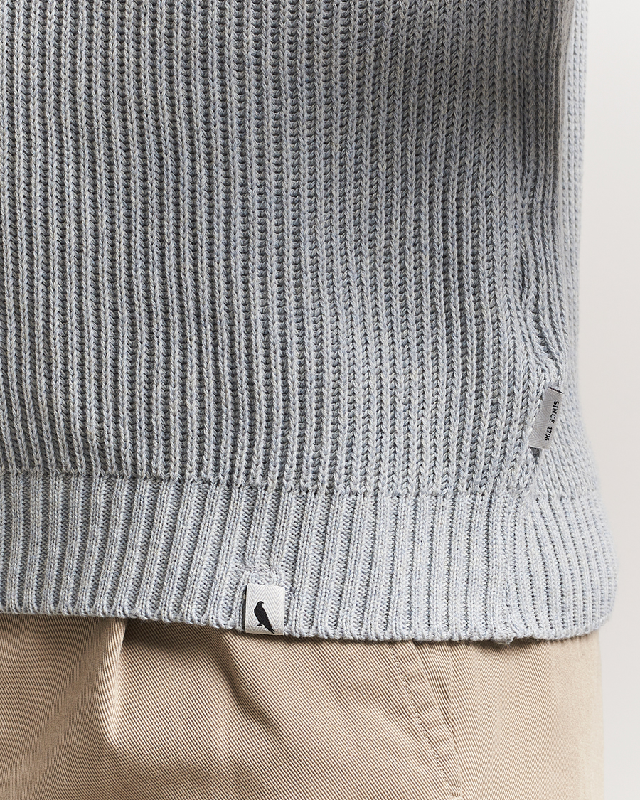 Hombres | Jerséis y prendas de punto | Peregrine | Harry Organic Cotton Sweater Washed Denim