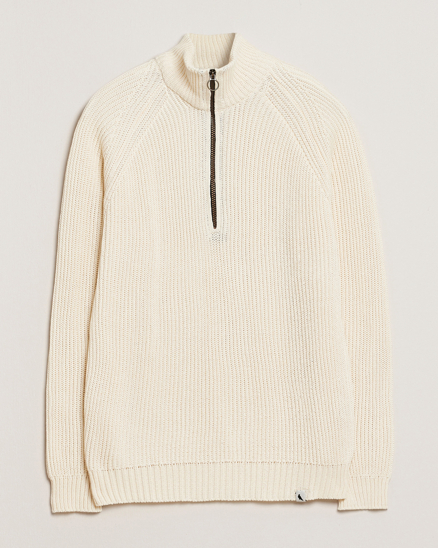 Hombres | Jerséis y prendas de punto | Peregrine | Felix Quarter Zip Jumper White