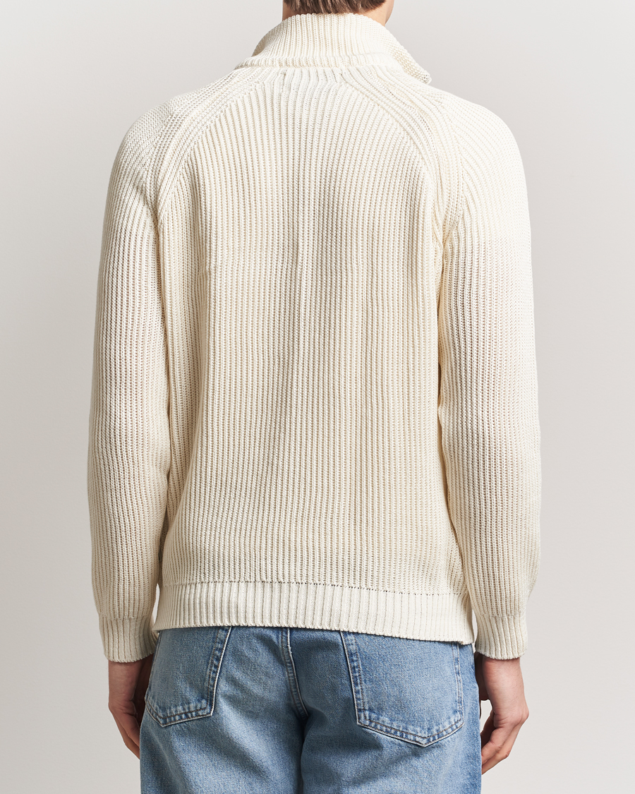 Hombres | Jerséis y prendas de punto | Peregrine | Felix Quarter Zip Jumper White