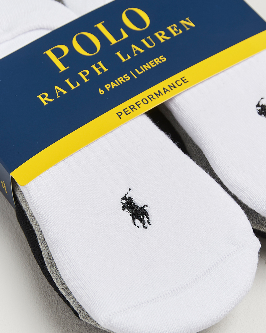 Hombres | Ropa interior y calcetines | Polo Ralph Lauren | 6-Pack No Show Big Pony Pony Socks Black/White/Grey