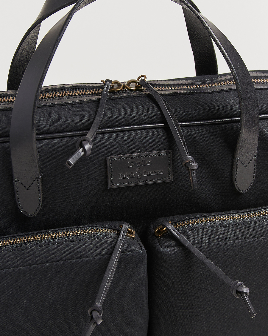 Hombres | Polo Ralph Lauren Commuter Canvas Messenger Bag Black | Polo Ralph Lauren | Commuter Canvas Messenger Bag Black