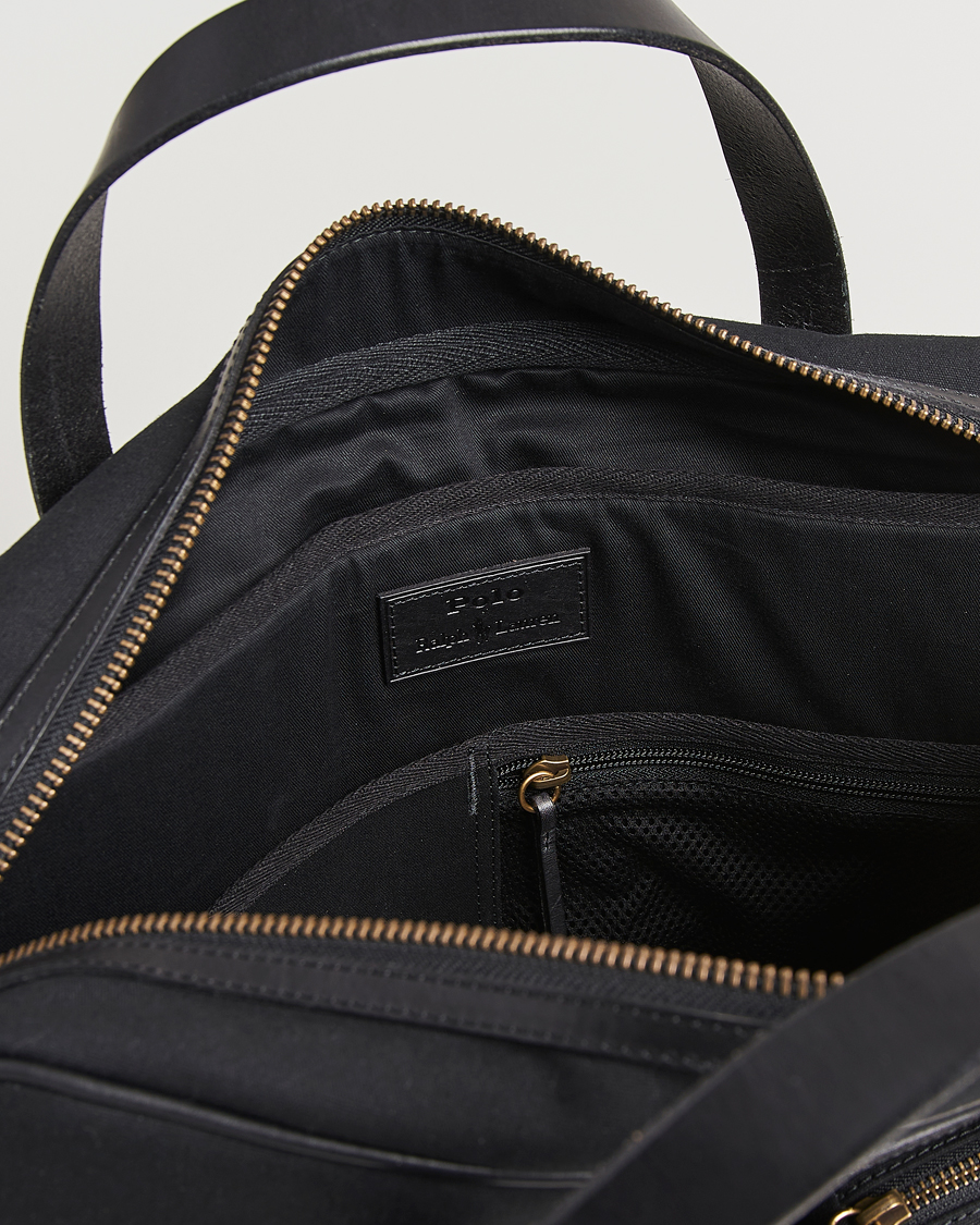 Hombres | Polo Ralph Lauren Commuter Canvas Messenger Bag Black | Polo Ralph Lauren | Commuter Canvas Messenger Bag Black