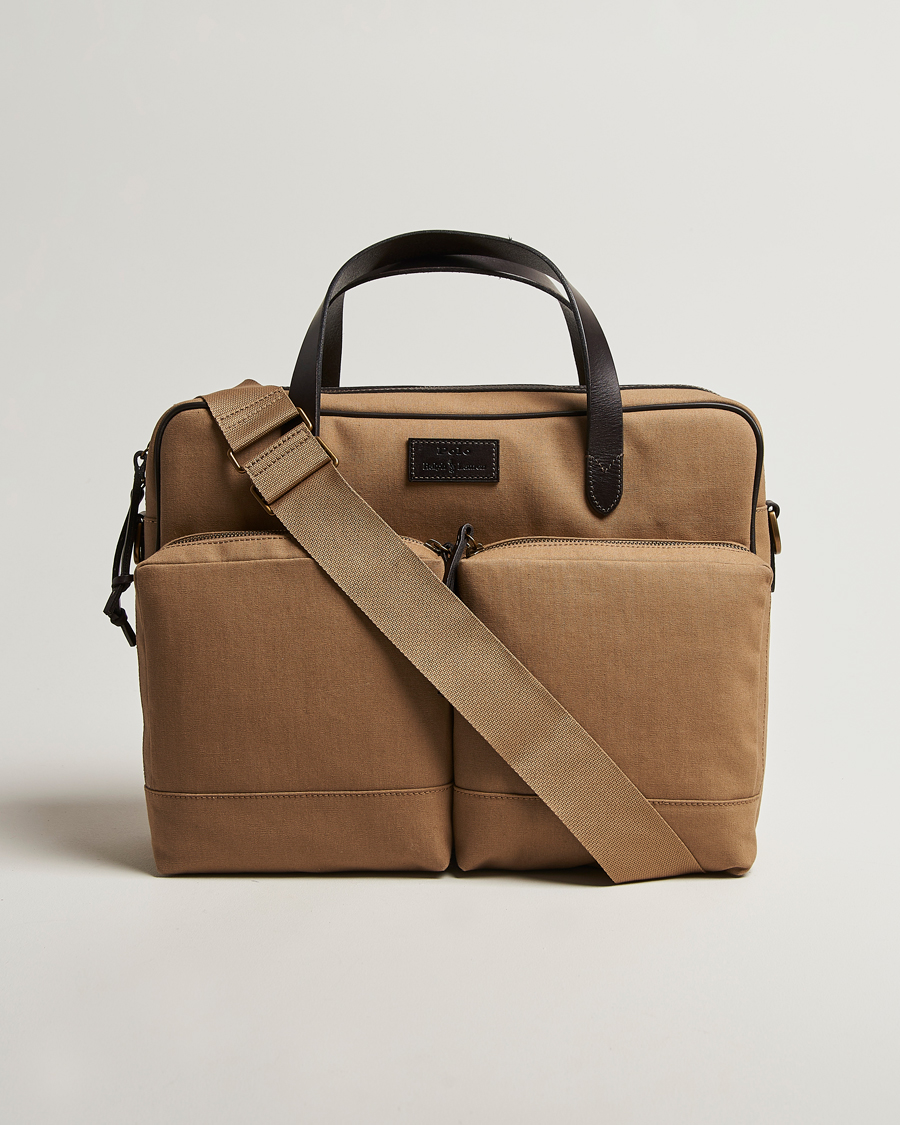 Hombres | Polo Ralph Lauren Commuter Canvas Messenger Bag Khaki/Brown | Polo Ralph Lauren | Commuter Canvas Messenger Bag Khaki/Brown