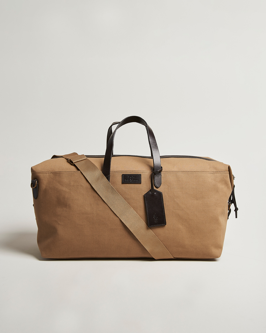 Hombres | Polo Ralph Lauren Medium Canvas Duffle Bag Khaki/Brown | Polo Ralph Lauren | Medium Canvas Duffle Bag Khaki/Brown