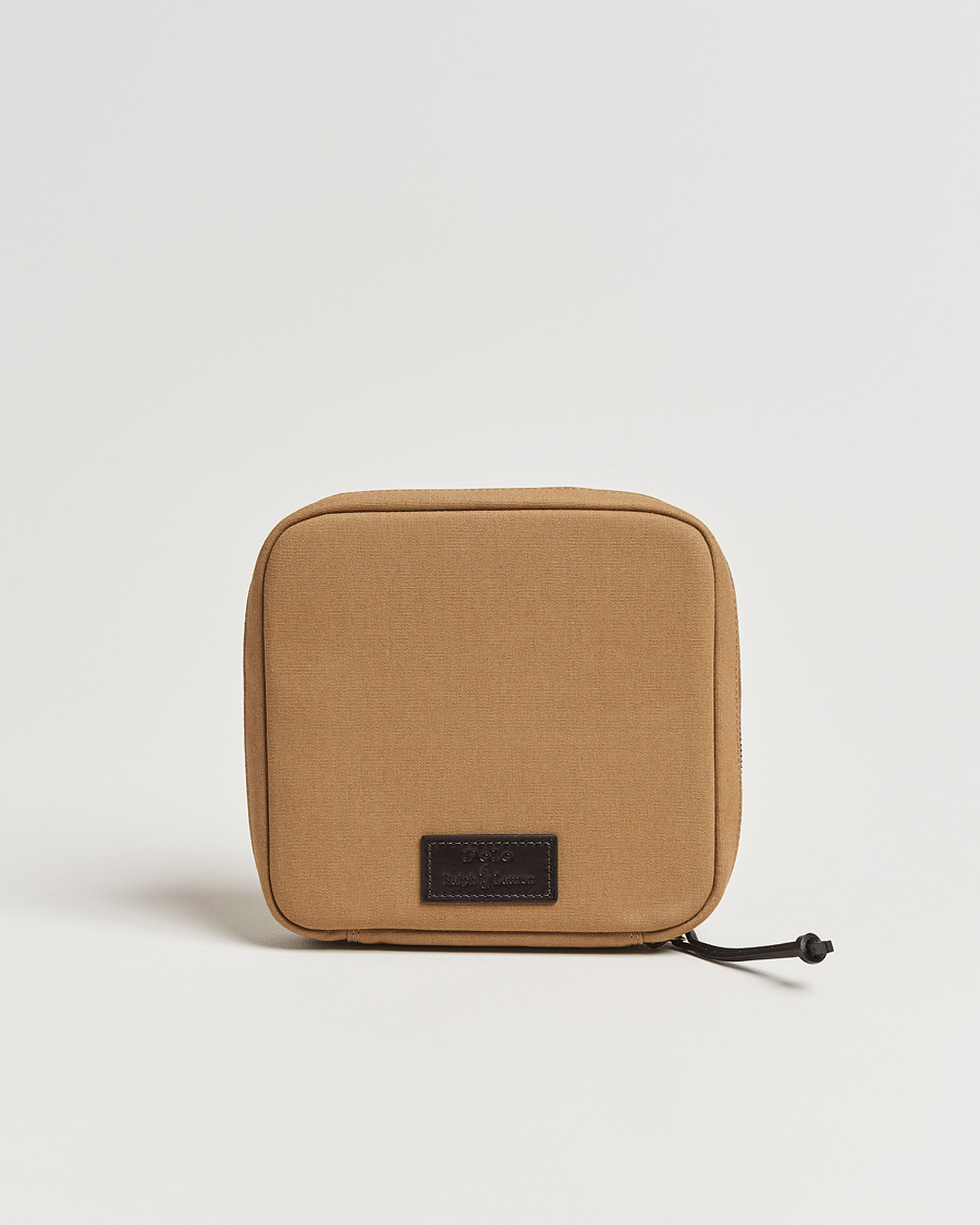 Hombres | Polo Ralph Lauren Canvas/Leather Washbag Montana Khaki | Polo Ralph Lauren | Canvas/Leather Washbag Montana Khaki