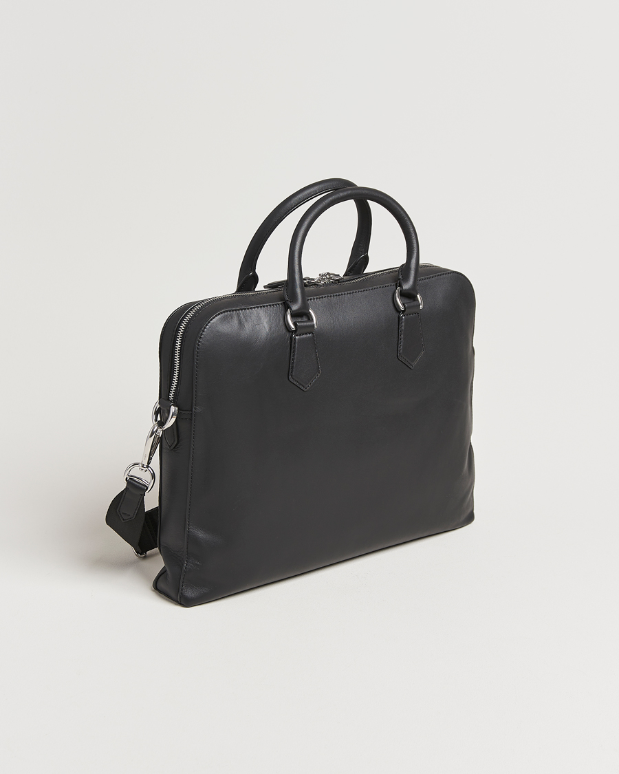 Hombres | Polo Ralph Lauren Messenger Leather Bag Black | Polo Ralph Lauren | Messenger Leather Bag Black