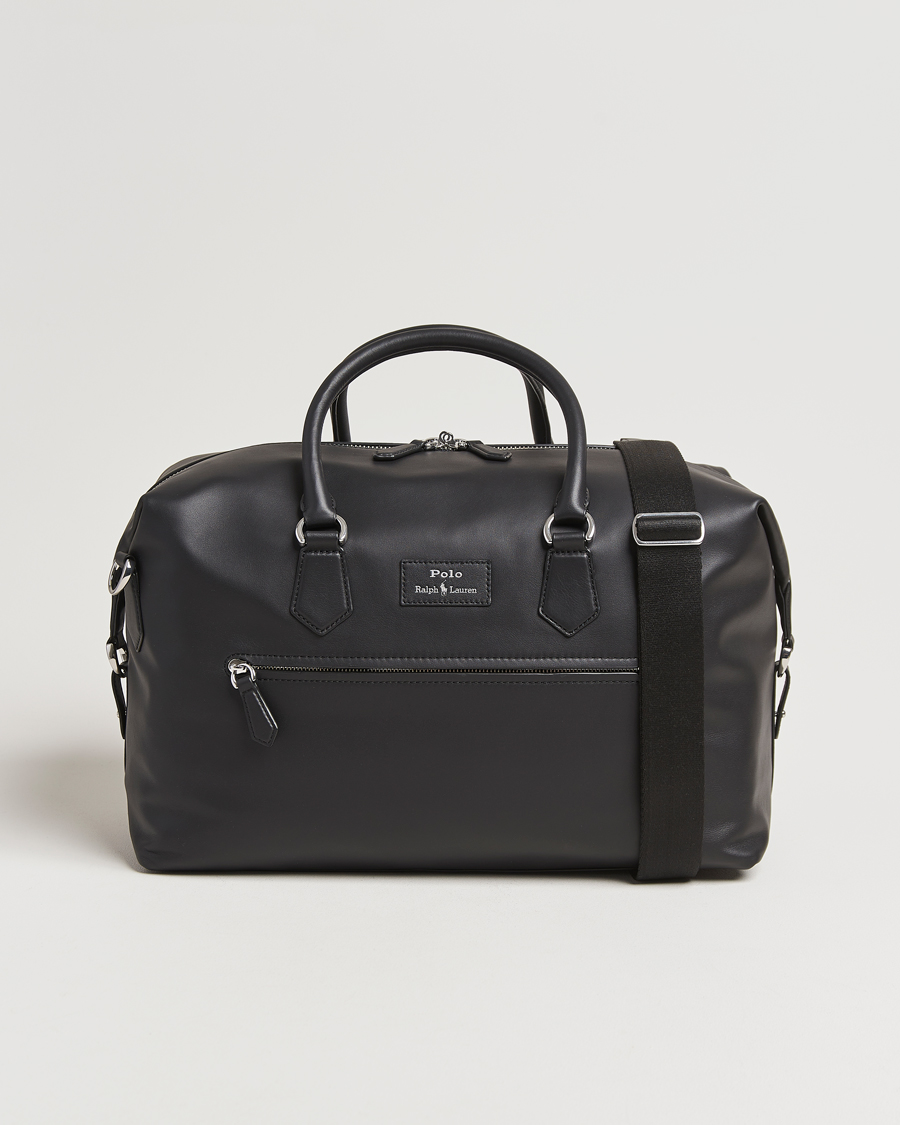 Hombres | Polo Ralph Lauren Smooth Leather Weekendbag Black | Polo Ralph Lauren | Smooth Leather Weekendbag Black