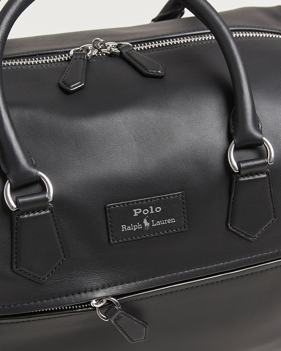 Hombres | Polo Ralph Lauren Smooth Leather Weekendbag Black | Polo Ralph Lauren | Smooth Leather Weekendbag Black
