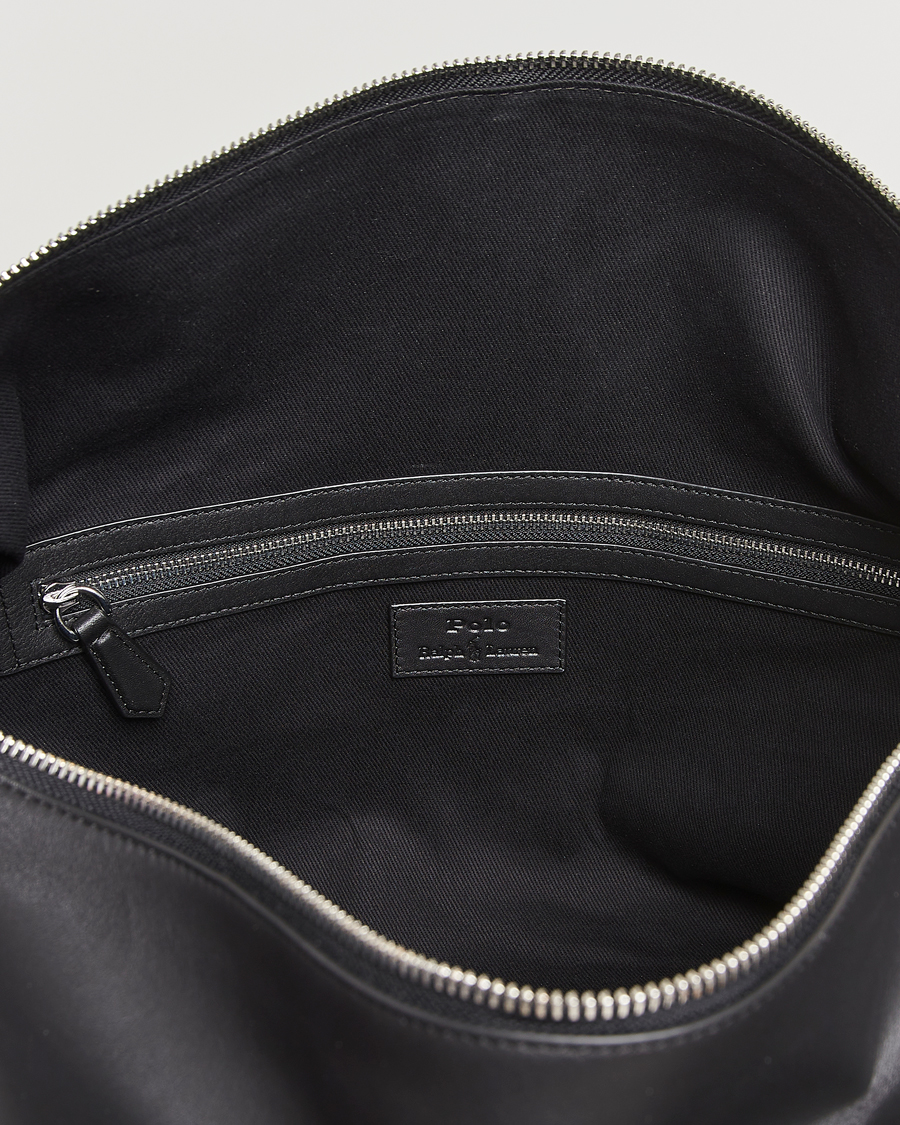 Hombres | Polo Ralph Lauren Smooth Leather Weekendbag Black | Polo Ralph Lauren | Smooth Leather Weekendbag Black