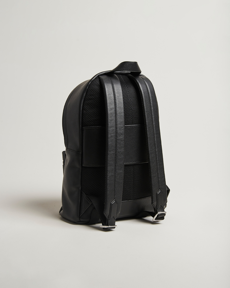 Hombres | Polo Ralph Lauren Pebble Leather Dome Backpack Black | Polo Ralph Lauren | Pebble Leather Dome Backpack Black