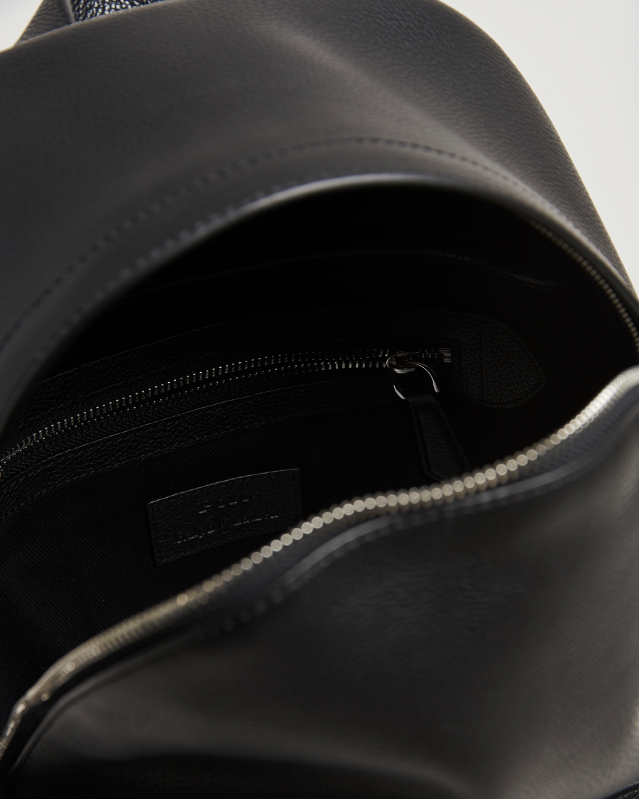 Hombres | Polo Ralph Lauren Pebble Leather Dome Backpack Black | Polo Ralph Lauren | Pebble Leather Dome Backpack Black