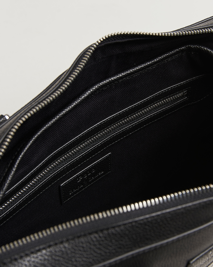 Hombres | Polo Ralph Lauren Pebble Leather Briefcase Black | Polo Ralph Lauren | Pebble Leather Briefcase Black