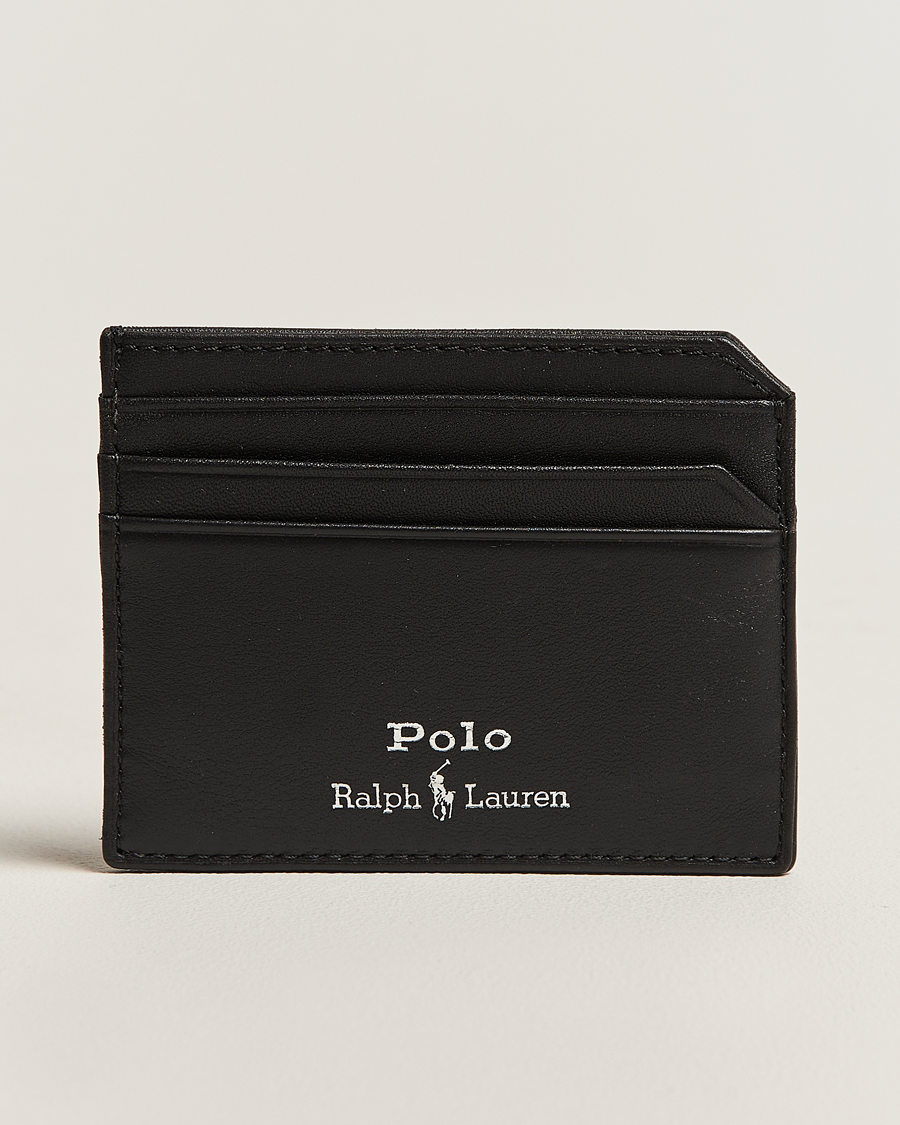 Hombres | Polo Ralph Lauren Card Holder Smooth Leather Black | Polo Ralph Lauren | Card Holder Smooth Leather Black