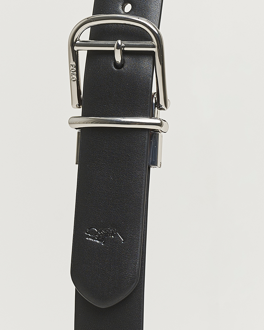 Hombres | Polo Ralph Lauren Smooth Leather Belt Black/Cogniac | Polo Ralph Lauren | Smooth Leather Belt Black/Cogniac