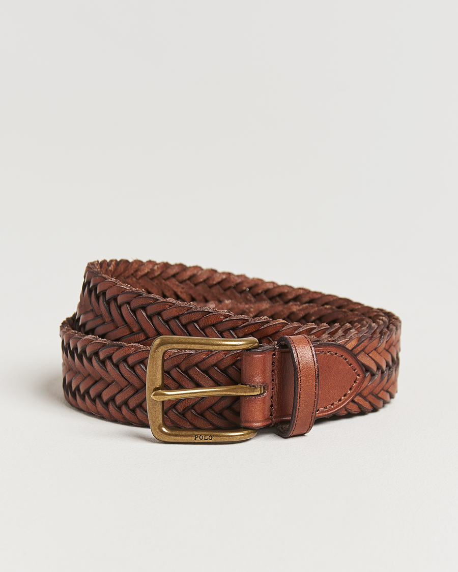 Hombres | Polo Ralph Lauren Braided Leather Belt Polo Saddle | Polo Ralph Lauren | Braided Leather Belt Polo Saddle