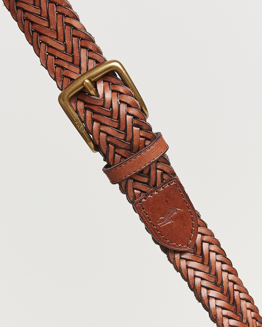 Hombres | Polo Ralph Lauren Braided Leather Belt Polo Saddle | Polo Ralph Lauren | Braided Leather Belt Polo Saddle