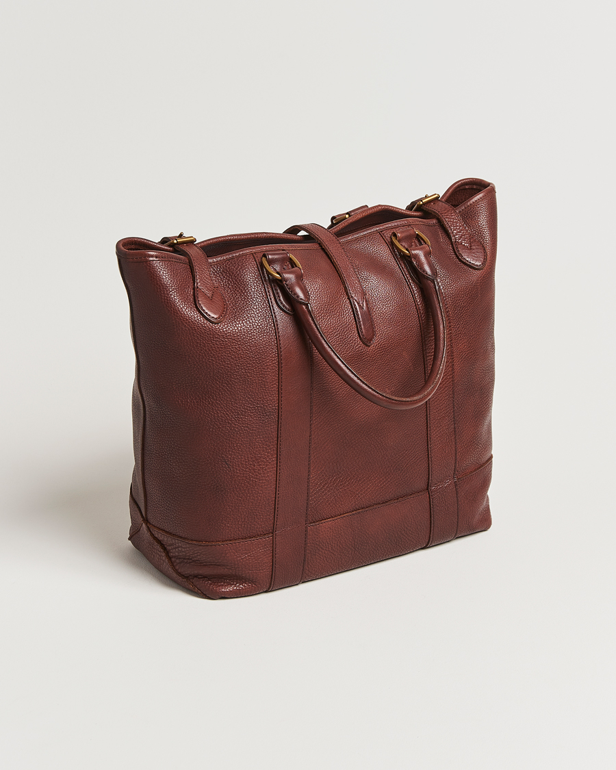 Hombres | Polo Ralph Lauren Leather Tote Bag British Tan | Polo Ralph Lauren | Leather Tote Bag British Tan