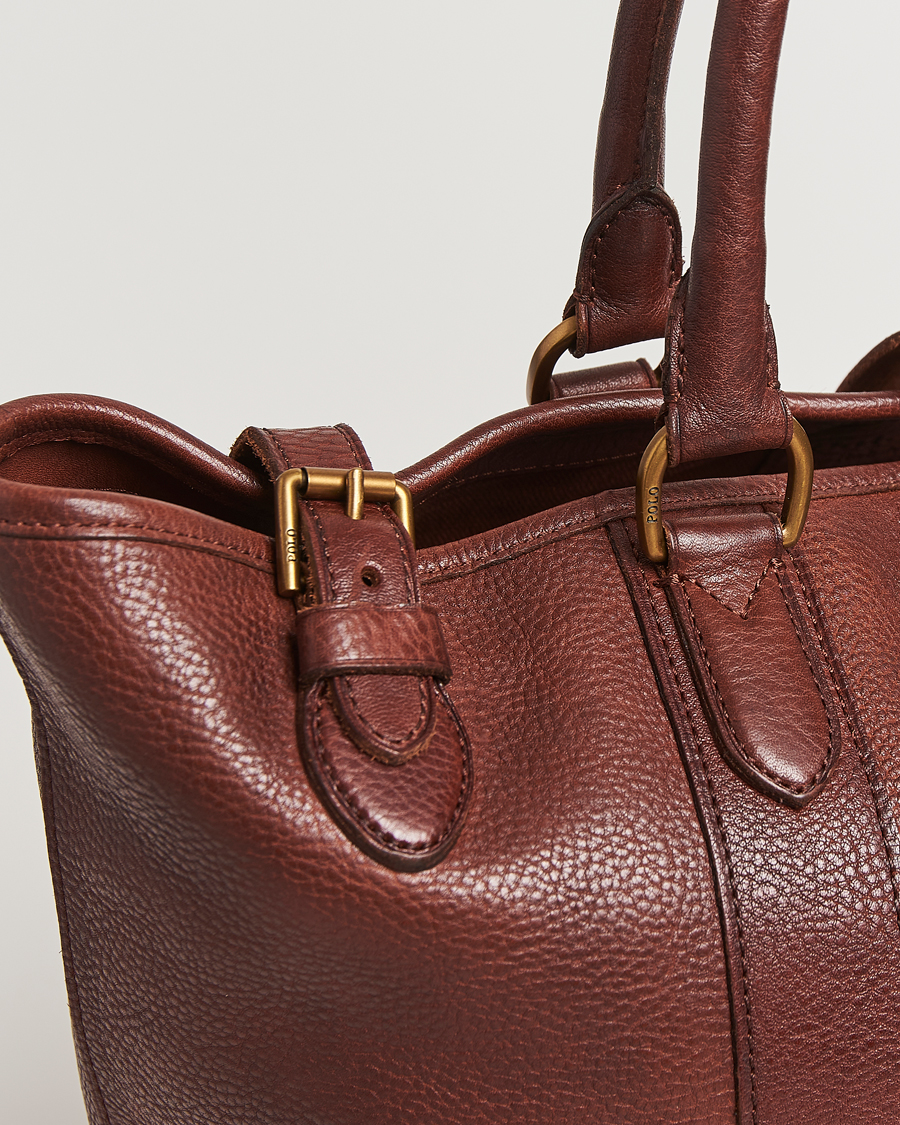 Hombres | Polo Ralph Lauren Leather Tote Bag British Tan | Polo Ralph Lauren | Leather Tote Bag British Tan