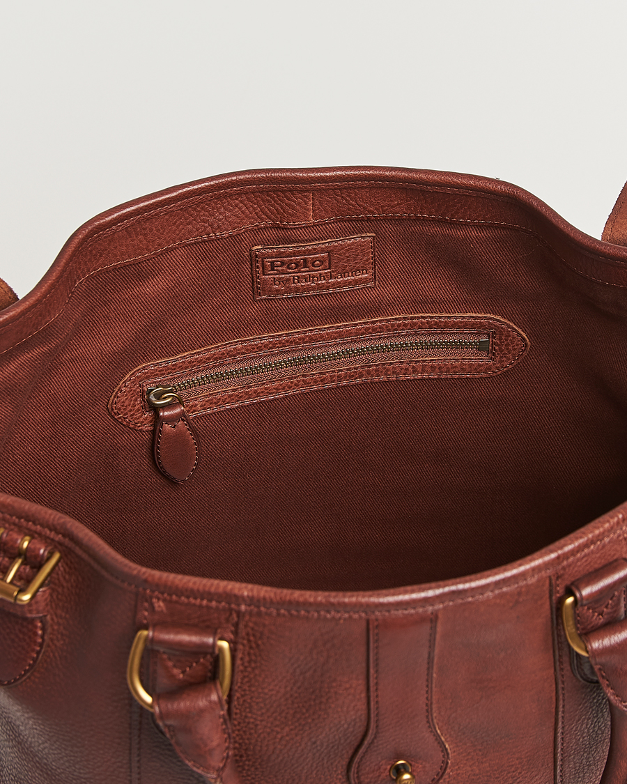 Hombres | Polo Ralph Lauren Leather Tote Bag British Tan | Polo Ralph Lauren | Leather Tote Bag British Tan