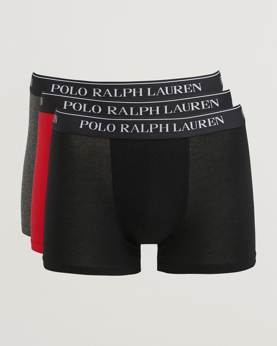 Hombres | Ropa interior y calcetines | Polo Ralph Lauren | 3-Pack Trunk Black/Grey/Red