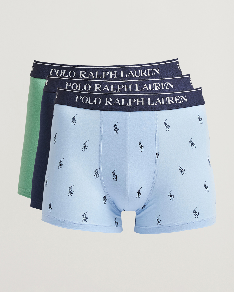 Hombres | Ropa interior y calcetines | Polo Ralph Lauren | 3-Pack Trunk Navy/Green/Blue