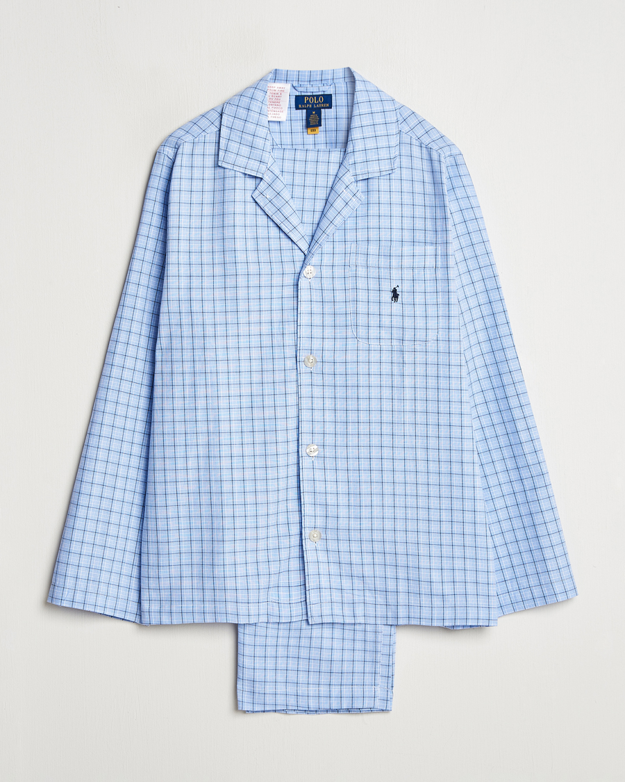 Hombres | Pijamas y batas | Polo Ralph Lauren | Cotton Checked Pyjama Set Blue
