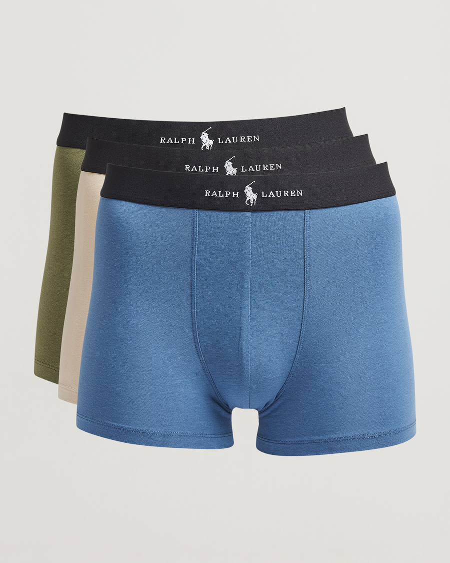 Hombres | Ropa interior y calcetines | Polo Ralph Lauren | 3-Pack Trunk Blue/Green/Grey