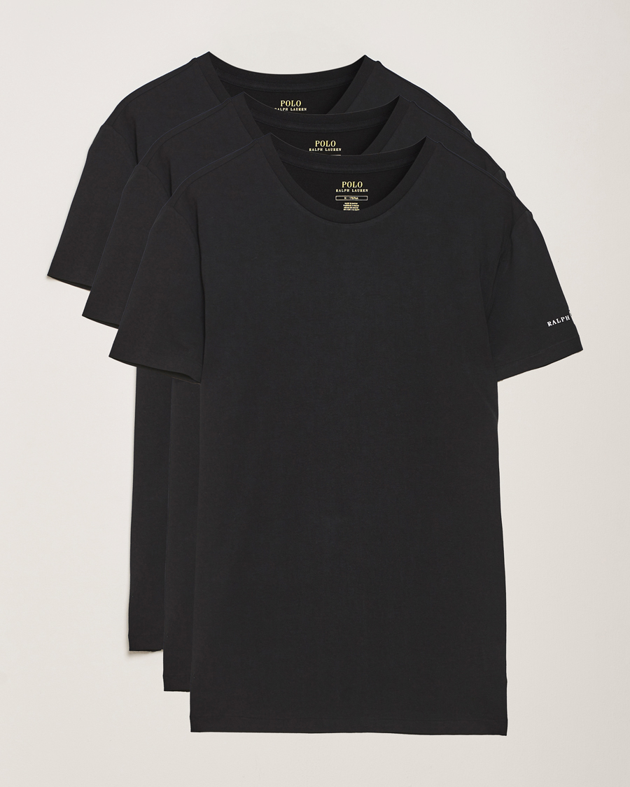 Hombres | Camisetas | Polo Ralph Lauren | 3-Pack Crew Neck T-Shirt Black