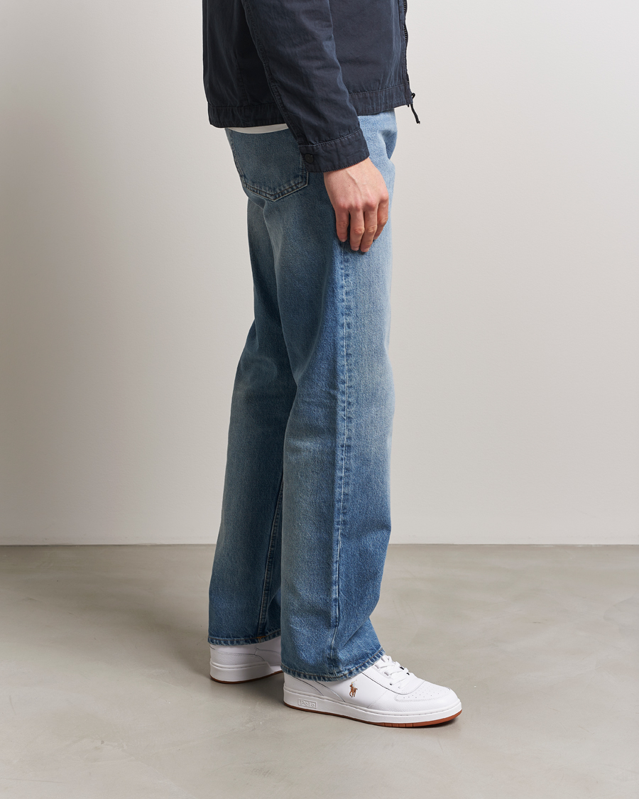 Hombres | Polo Ralph Lauren CRT Leather Sneaker White/Navy | Polo Ralph Lauren | CRT Leather Sneaker White/Navy