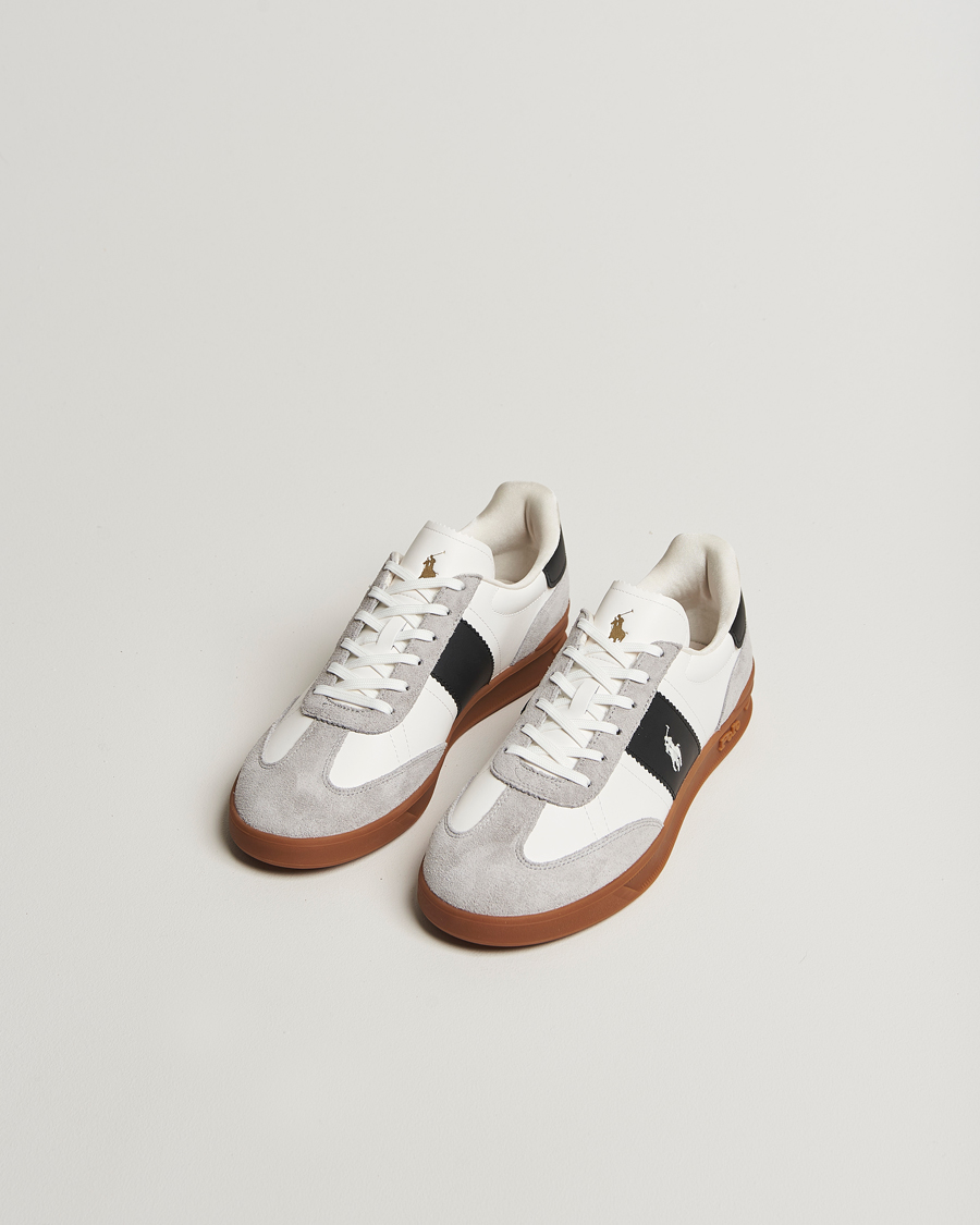 Hombres | Zapatillas | Polo Ralph Lauren | Aera Leather/Suede Sneaker White/Grey