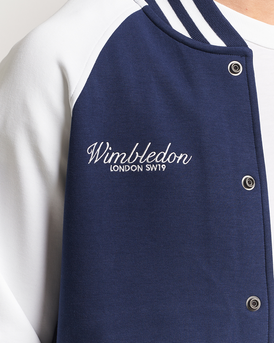 Hombres | Jerséis y prendas de punto | Polo Ralph Lauren | Wimbledon Double Knit Baseball Sweatshirt Navy/White