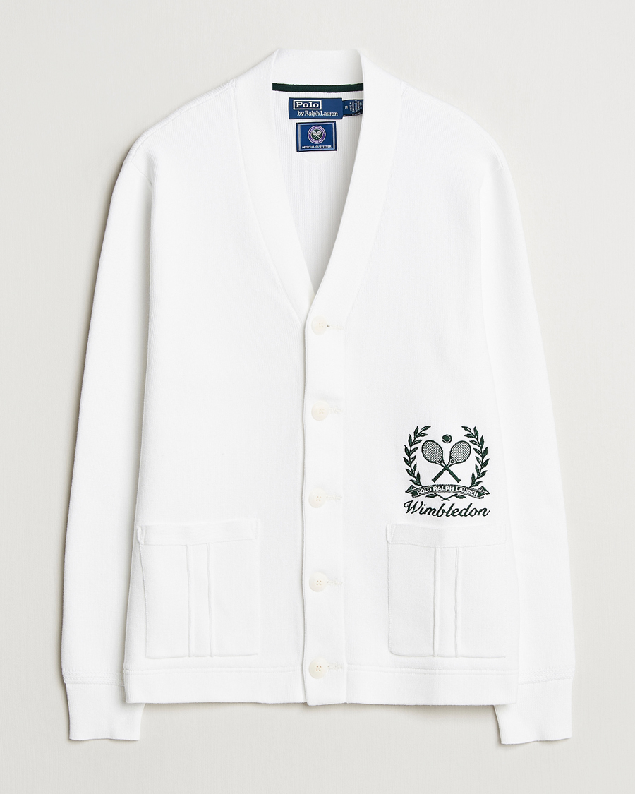 Hombres | Jerséis y prendas de punto | Polo Ralph Lauren | Wimbledon Cotton Cardigan Ceramic White
