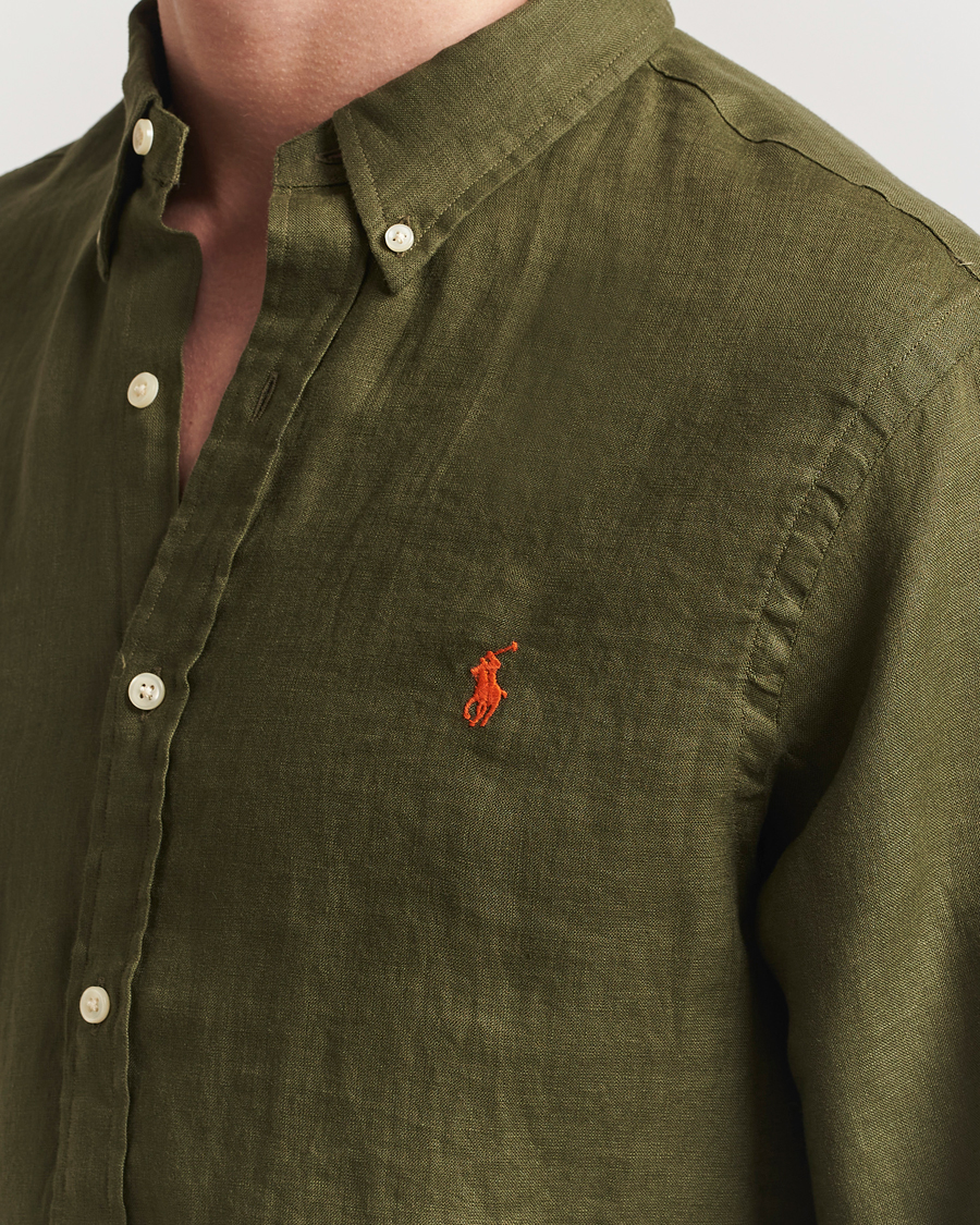 Hombres | Camisas | Polo Ralph Lauren | Slim Fit Linen Shirt New Olive