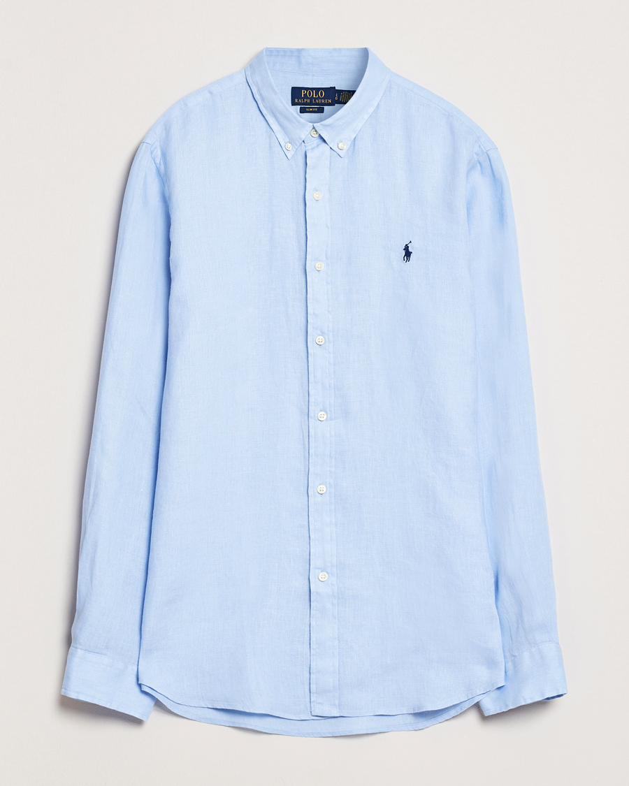 Hombres | Camisas | Polo Ralph Lauren | Slim Fit Linen Shirt Office Blue