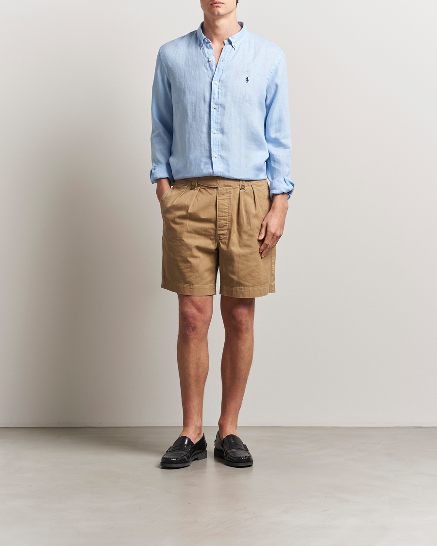 Hombres | Camisas | Polo Ralph Lauren | Slim Fit Linen Shirt Office Blue