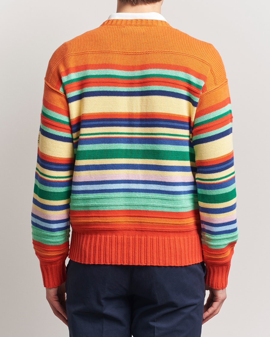 Hombres | Jerséis y prendas de punto | Polo Ralph Lauren | Cotton/Linen Stripe Sweater Orange Combo
