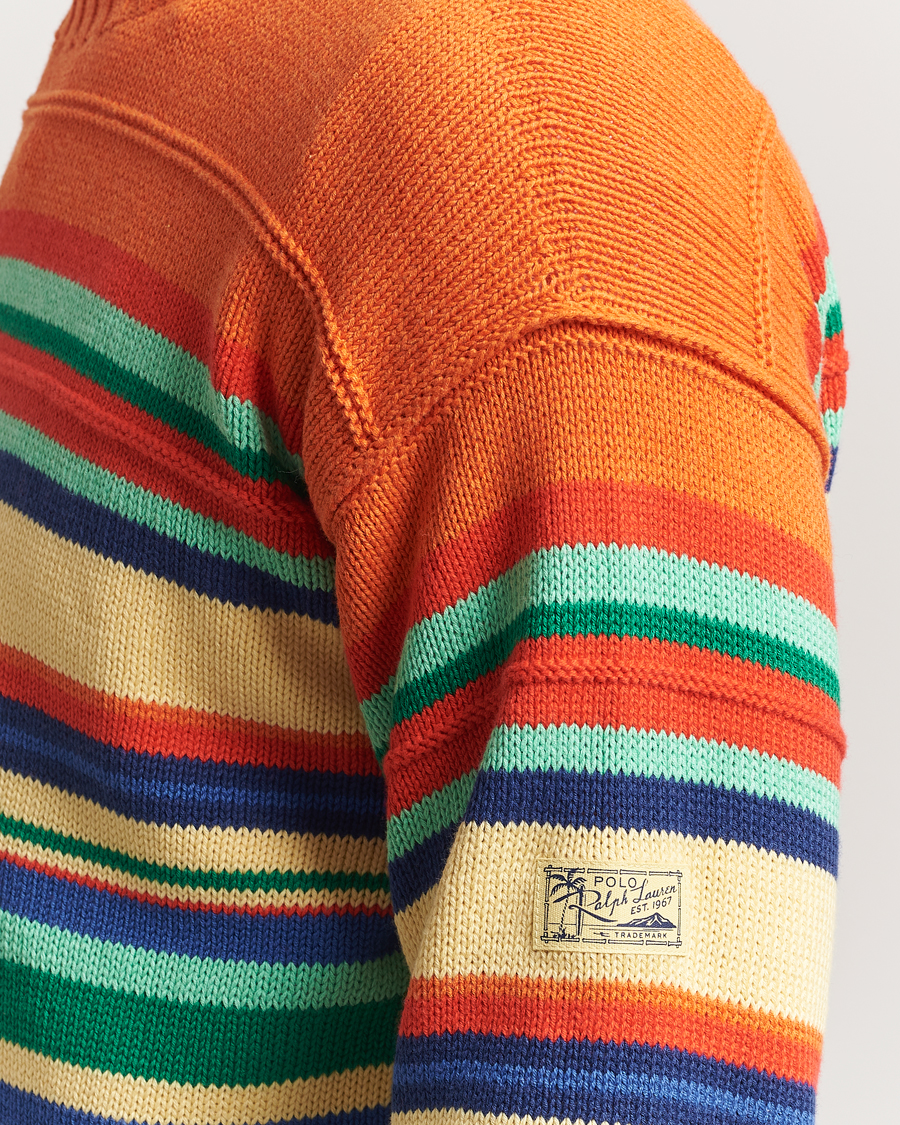 Hombres | Jerséis y prendas de punto | Polo Ralph Lauren | Cotton/Linen Stripe Sweater Orange Combo