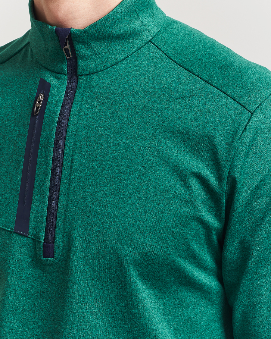 Hombres | Jerséis y prendas de punto | RLX Ralph Lauren | New Lux Performance Half Zip Vermont Green Heather
